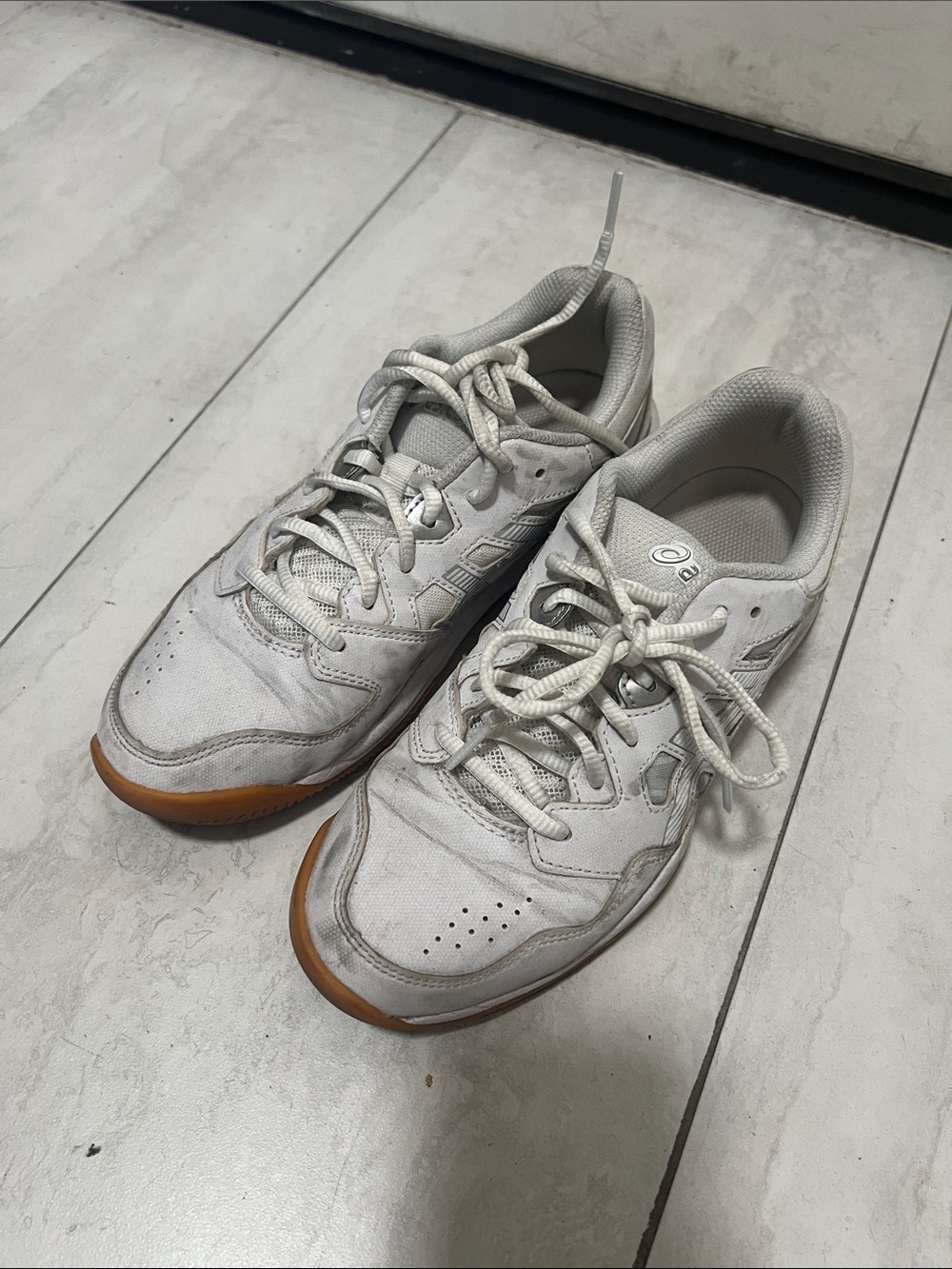 Asics White Athletic Sneakers for pickle ball/tennis